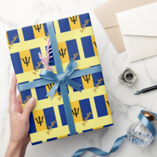 Regalo Papel de relleno de Barbados, amarillo, bandera de