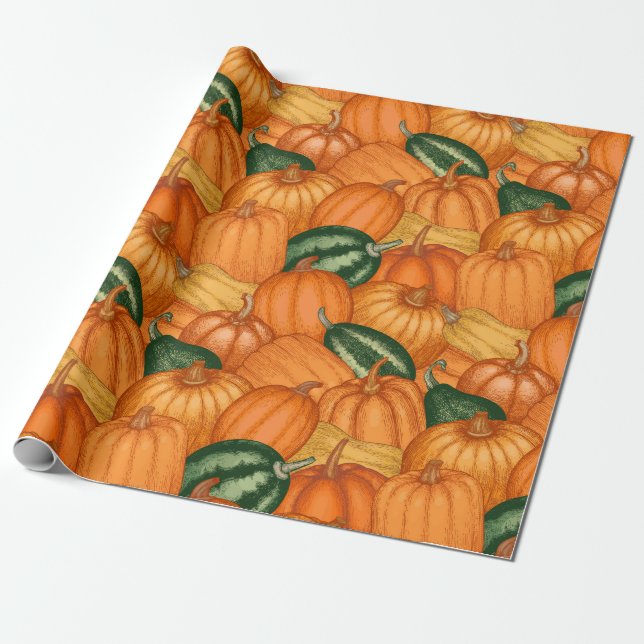 Regalo Papel de relleno de calabaza (Desenrollado)
