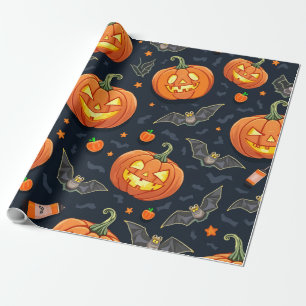 Regalo Papel de relleno de calabaza de Halloween