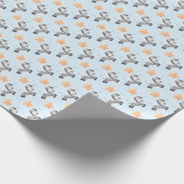 Regalo Papel de relleno de cebras y estrellas