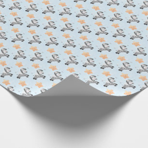 Regalo Papel de relleno de cebras y estrellas