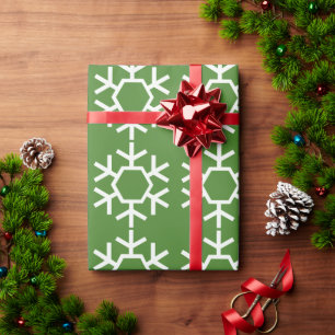 Regalo Papel de relleno de copo de nieve de Moda verde