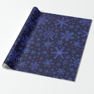 Regalo Papel de relleno de copo de nieve morado congelado
