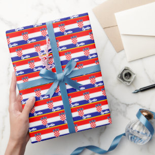 Regalo Papel de relleno de Croacia, patriota bandera croa
