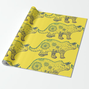 Regalo Papel de relleno de dinosaurios de Mandala