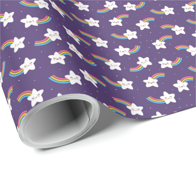 Regalo Papel de relleno de estrellas del arco iris (Esquina del rollo)