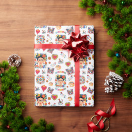 Regalo Papel de relleno de Frida Kahlo, patrimonio hispan