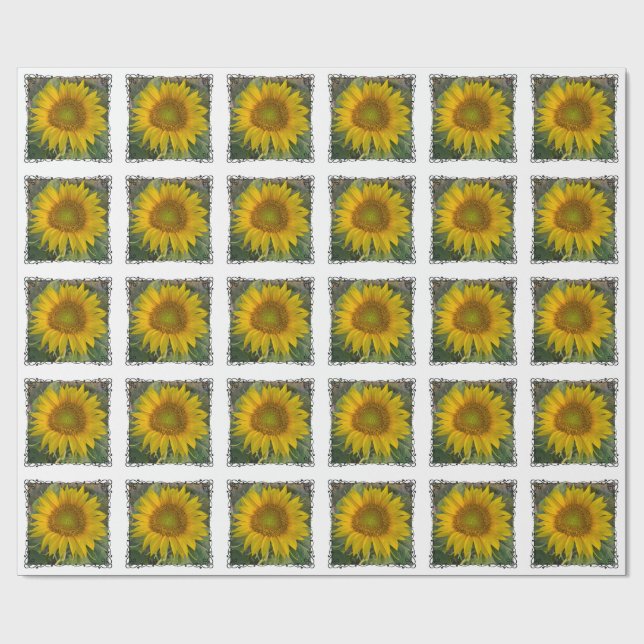 Regalo Papel de relleno de girasol (Superficie plana)