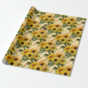 Regalo Papel de relleno de girasol