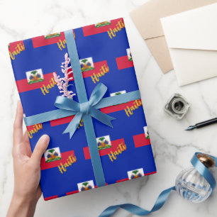 Regalo Papel de relleno de Haití, azul, patriotas de la b