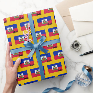 Regalo Papel de relleno de Haití, patriota de bandera hai