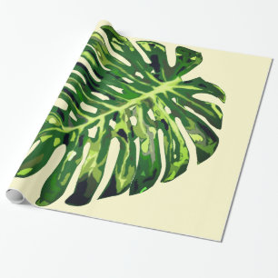Regalo Papel de relleno de hojas de Monstera