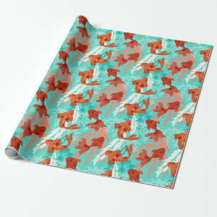 Regalo Papel de relleno de Koi y Goldfish