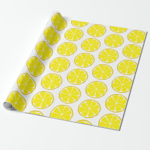 Regalo Papel de relleno de limón de cítricos de verano