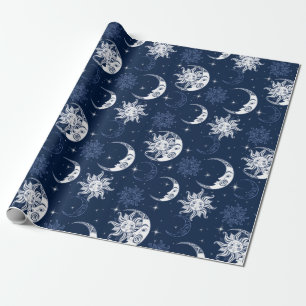 Regalo Papel de relleno de lunas y estrellas