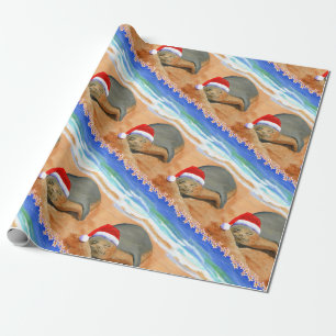 Regalo Papel de relleno de monje hawaiano Mele Kalikimaka