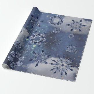 Regalo Papel de relleno de nieve azul