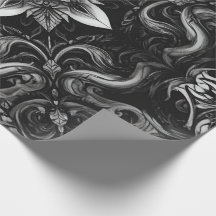 Papel de relleno de Noir barroco