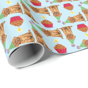 Regalo Papel de relleno de pastel de cumpleaños Dogue de