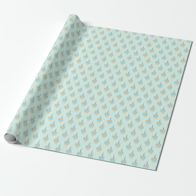 Regalo Papel de relleno de pastel verde para perros - peq (Desenrollado)