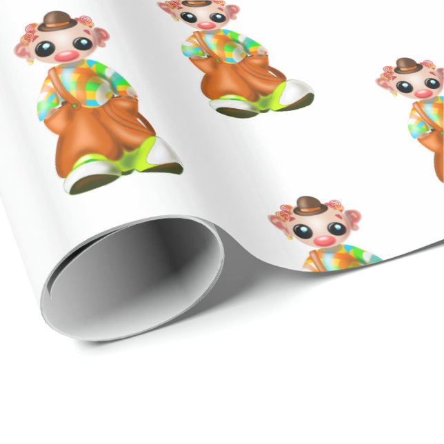 Regalo Papel de relleno de payaso pequeño - Circo (Esquina del rollo)