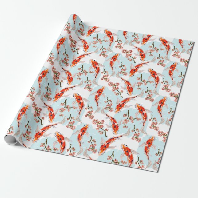 Regalo Papel de relleno de pescado de Koi (Desenrollado)