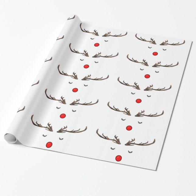 Regalo Papel de relleno de Rudolph (Desenrollado)