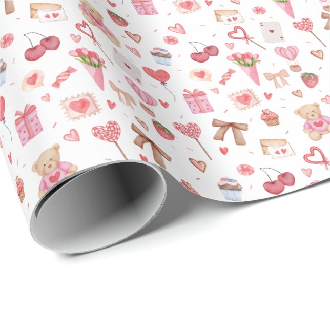 Regalo Papel de relleno de San Valentín (Esquina del rollo)