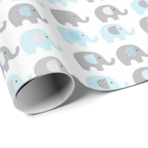 Regalo Papel de relleno - Elefantes azules