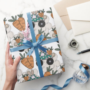 Regalo Papel de relleno para camiones de conejo de Pascua