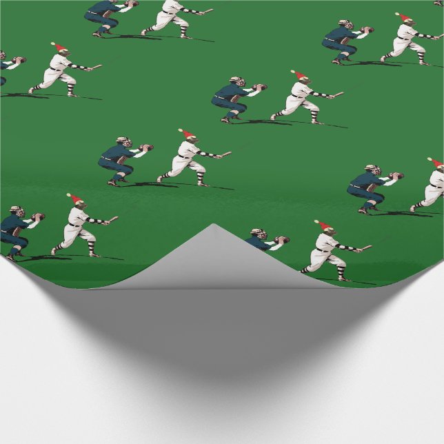 Regalo Papel de relleno para Navidades de béisbol (Esquina)