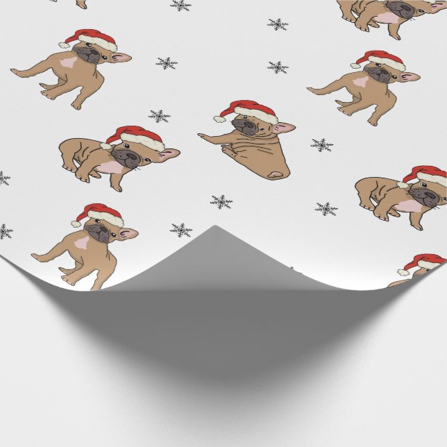 Regalo Papel de relleno para Navidades de Bulldog frances (Esquina)