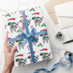 Regalo Papel de relleno para Navidades de mapache