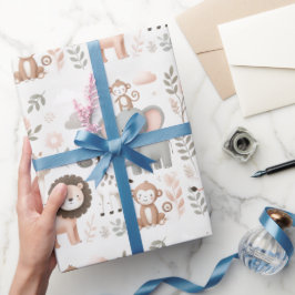 Regalo Papel de relleno para niños de Safari pastoral