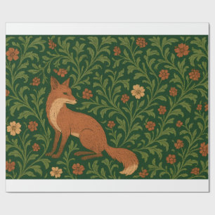 Regalo Papel de seda Morris Style Fox Forest Cottagecore