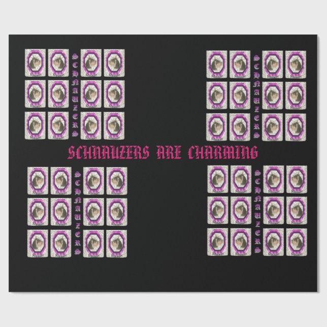 Regalo Papel de Wrpping del Schnauzer (Superficie plana)