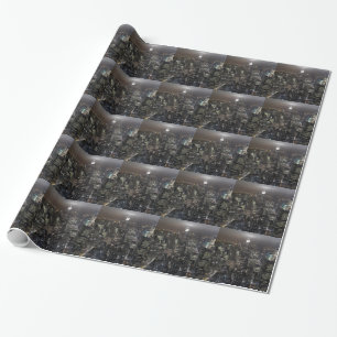Regalo Papel del horizonte del papel de embalaje de Nueva