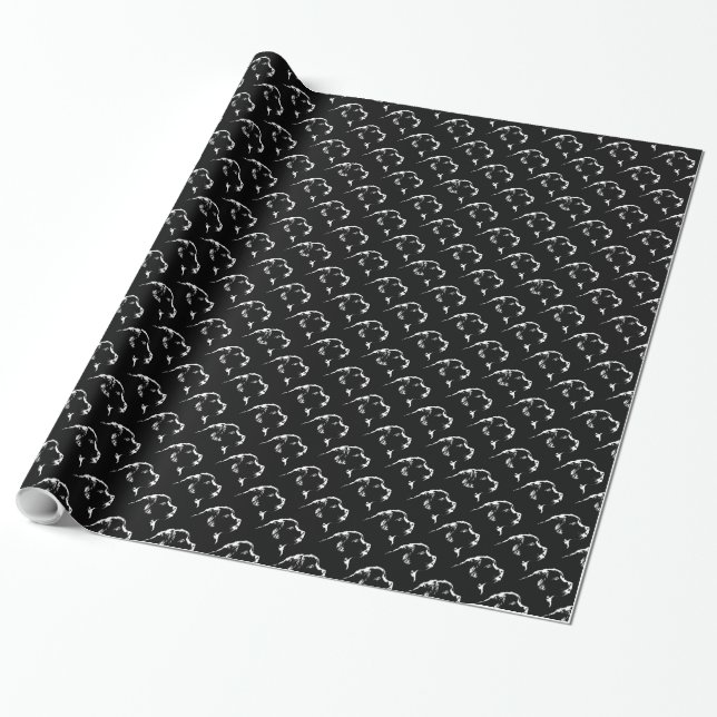 Regalo Papel del perrito de Terranova del papel de (Desenrollado)