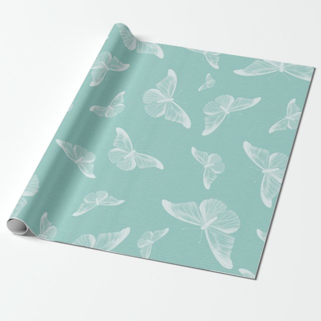 Regalo Papel digital de patrones de mariposa (Desenrollado)