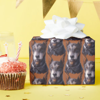 Regalo Papel Doberman envuelto de papel Doberman Pinscher