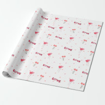Papel envolvente de Love Heart Flower