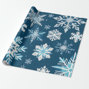 Regalo papel envolvente para cristales de copos de nieve