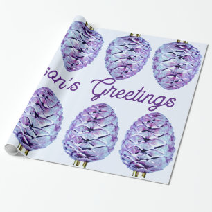 Regalo Papel envolvimiento Pinecone de la temporada