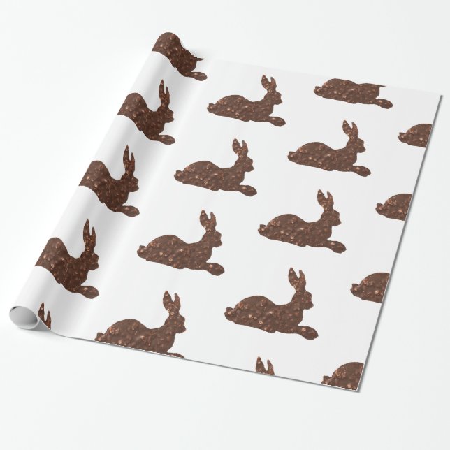 Regalo Papel envuelto brillante , Pascua de chocolate (Desenrollado)