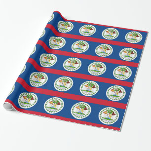 Regalo Papel envuelto con bandera de Belice
