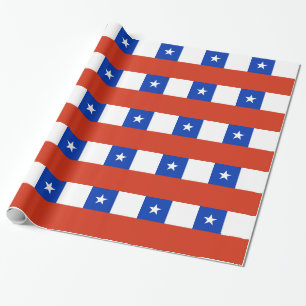 Regalo Papel envuelto con bandera de Chile