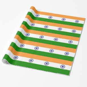 Regalo Papel envuelto con bandera de la India