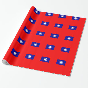 Regalo Papel envuelto con bandera de Taiwán