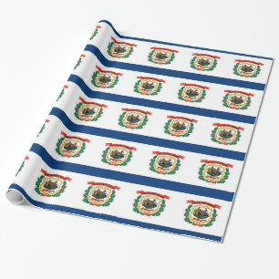 Regalo Papel envuelto con bandera de Virginia Occidental