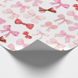 Regalo Papel envuelto de arcos rosados y rojos ruborizant